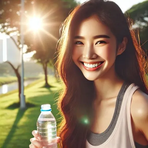 Young Woman Feeling Energetic With E1 DERBN Vitamin B Complex